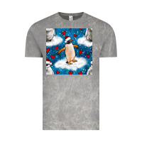 Cloud Rock christmas penguin and heart seamless pattern Vintage Tee - BundleAndBundleShop