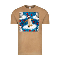 Vintage Camel christmas penguin and heart seamless pattern Vintage Tee - BundleAndBundleShop