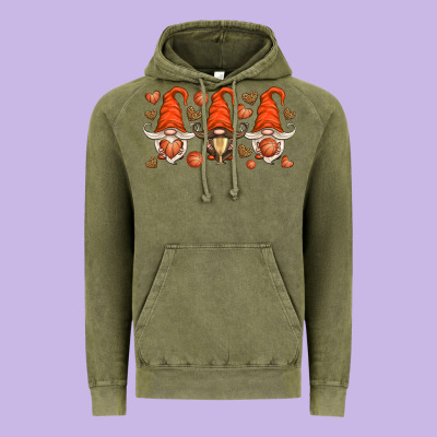 Basketball Gnome Vintage Hoodie Designed By Hra Design Shop