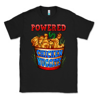 Black powered by chicken nuggets Classic Tee - AdoDesignShop