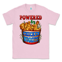 Bubblegum Pink powered by chicken nuggets Classic Tee - AdoDesignShop