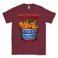 Burgundy powered by chicken nuggets Classic Tee - AdoDesignShop
