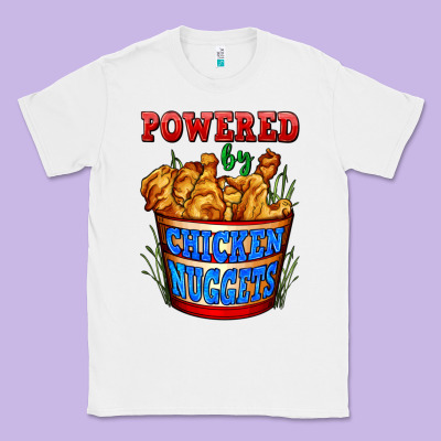 Powered By Chicken Nuggets Classic Tee Designed By Adodesignshop