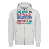 Dove Grey god made us best friend Zipper Hoodie - MaliasSmallBusiness