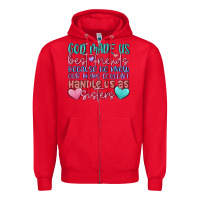 Red god made us best friend Zipper Hoodie - MaliasSmallBusiness