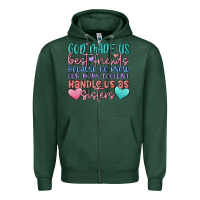 Sports Green god made us best friend Zipper Hoodie - MaliasSmallBusiness