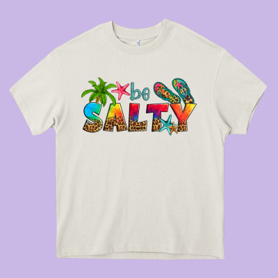 Be Salty Heavy Core Tee Designed By Artiststas