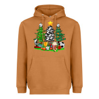 Meerkat Christmas With Soccer Trees Heavyweight Hoodie - BundleAndBundleShop