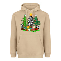 Mushroom Christmas With Soccer Trees Heavyweight Hoodie - BundleAndBundleShop