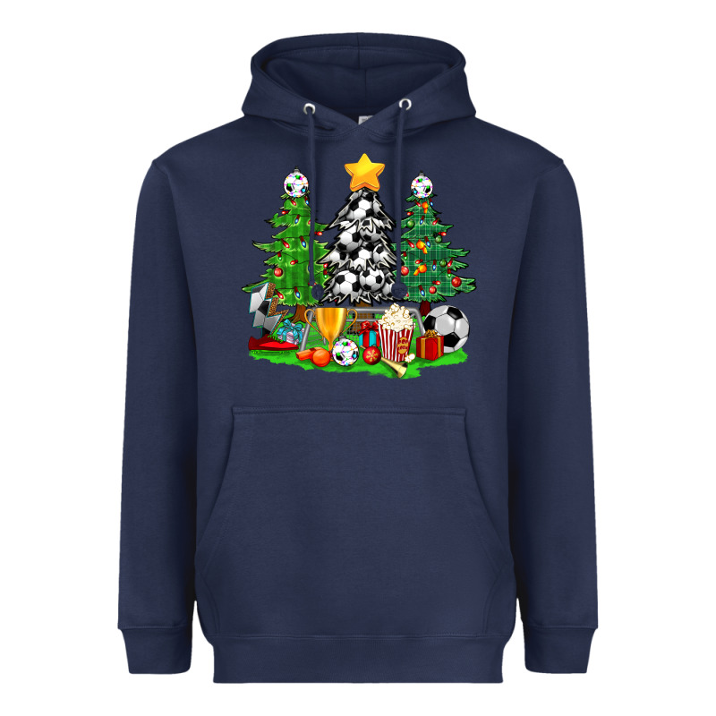 Christmas With Soccer Trees Heavyweight Hoodie by BundleAndBundleShop | Teevron