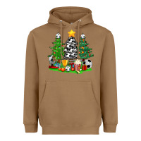Toasted Coconut Christmas With Soccer Trees Heavyweight Hoodie - BundleAndBundleShop