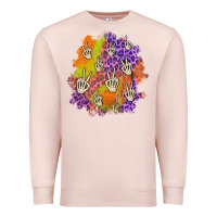 Pale Pink halloween patch Premium Sweatshirt - BundleAndBundleShop