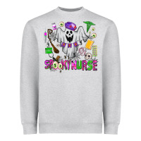 Heather Grey spooky nurse Heavyweight Sweatshirt - AdoDesignShop