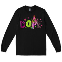 Black dope with afro black woman Long Sleeve Tee - NancyCooperArtShop