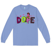 Colony Blue dope with afro black woman Long Sleeve Tee - NancyCooperArtShop