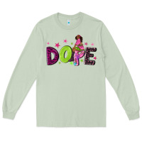 Matcha dope with afro black woman Long Sleeve Tee - NancyCooperArtShop