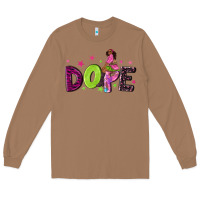 Toasted Coconut dope with afro black woman Long Sleeve Tee - NancyCooperArtShop