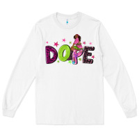 White dope with afro black woman Long Sleeve Tee - NancyCooperArtShop