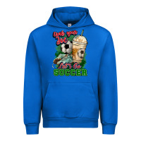Cobalt Grab your joe let's go Soccer Urban Hoodie - HowdyJamesFarm