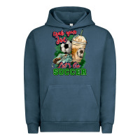 Pigment Midnight Navy Grab your joe let's go Soccer Urban Hoodie - HowdyJamesFarm