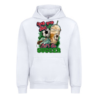 White Grab your joe let's go Soccer Urban Hoodie - HowdyJamesFarm