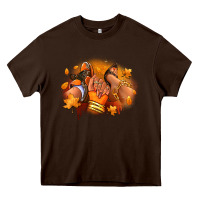 Chocolate Brown Fall sneaker and heel afro woman Heavy Core Tee - RanaPortraitStore