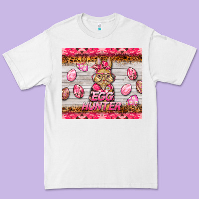 Easter Pink Camouflage Egg Hunter  Bunny Premium Tee Designed By Barkaloodesign