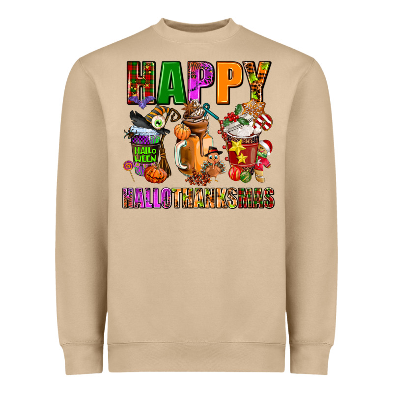 Happy Hallothanksmas Heavyweight Sweatshirt by AdoDesignShop | Teevron