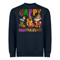 Navy happy hallothanksmas Heavyweight Sweatshirt - AdoDesignShop