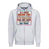 Heather Grey if i was skinny and mentally stable i'd be unstopp Zipper Hoodie - MaliasSmallBusiness
