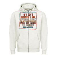 Oatmeal Heather if i was skinny and mentally stable i'd be unstopp Zipper Hoodie - MaliasSmallBusiness