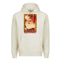 Oatmeal Heather Santa Behave Premium Hoodie - Bettercallsaul