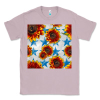 Lilac patriotic sunflowers and stars Classic Tee - BundleAndBundleShop