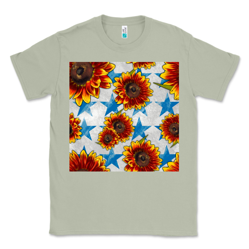 Patriotic Sunflowers And Stars Classic Tee by BundleAndBundleShop | Teevron