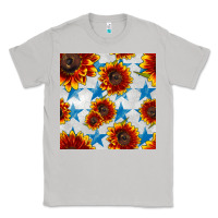 Moon Dust patriotic sunflowers and stars Classic Tee - BundleAndBundleShop