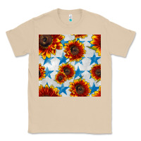 Mushroom patriotic sunflowers and stars Classic Tee - BundleAndBundleShop