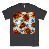 Smoke patriotic sunflowers and stars Classic Tee - BundleAndBundleShop