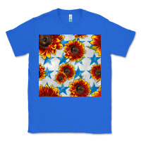 True Royal patriotic sunflowers and stars Classic Tee - BundleAndBundleShop