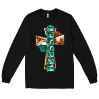Black blessed cross Long Sleeve Tee - BarkalooDesign