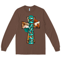 Chestnut blessed cross Long Sleeve Tee - BarkalooDesign