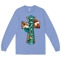 Colony Blue blessed cross Long Sleeve Tee - BarkalooDesign