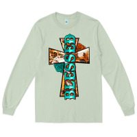Matcha blessed cross Long Sleeve Tee - BarkalooDesign