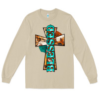 Mushroom blessed cross Long Sleeve Tee - BarkalooDesign