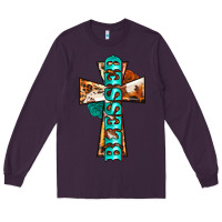 Plum blessed cross Long Sleeve Tee - BarkalooDesign