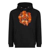 Black Thanksgiving Turkey With Tartan Patch Heavyweight Hoodie - BundleAndBundleShop