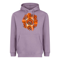 Lavender Thanksgiving Turkey With Tartan Patch Heavyweight Hoodie - BundleAndBundleShop