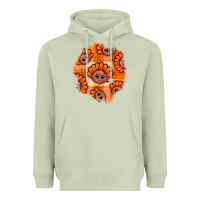 Matcha Thanksgiving Turkey With Tartan Patch Heavyweight Hoodie - BundleAndBundleShop