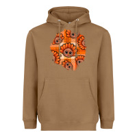 Toasted Coconut Thanksgiving Turkey With Tartan Patch Heavyweight Hoodie - BundleAndBundleShop