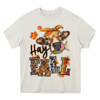 Cream Hay Fall heifer Heavy Core Tee - RanaPortraitStore