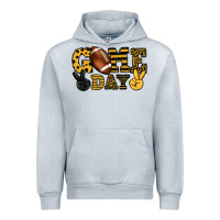 Heather Grey Game day yellow and black team color Urban Hoodie - HowdyJamesFarm